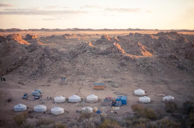 The Earthwatch camp at Ike Nart Nature Reserve in Mongolia
