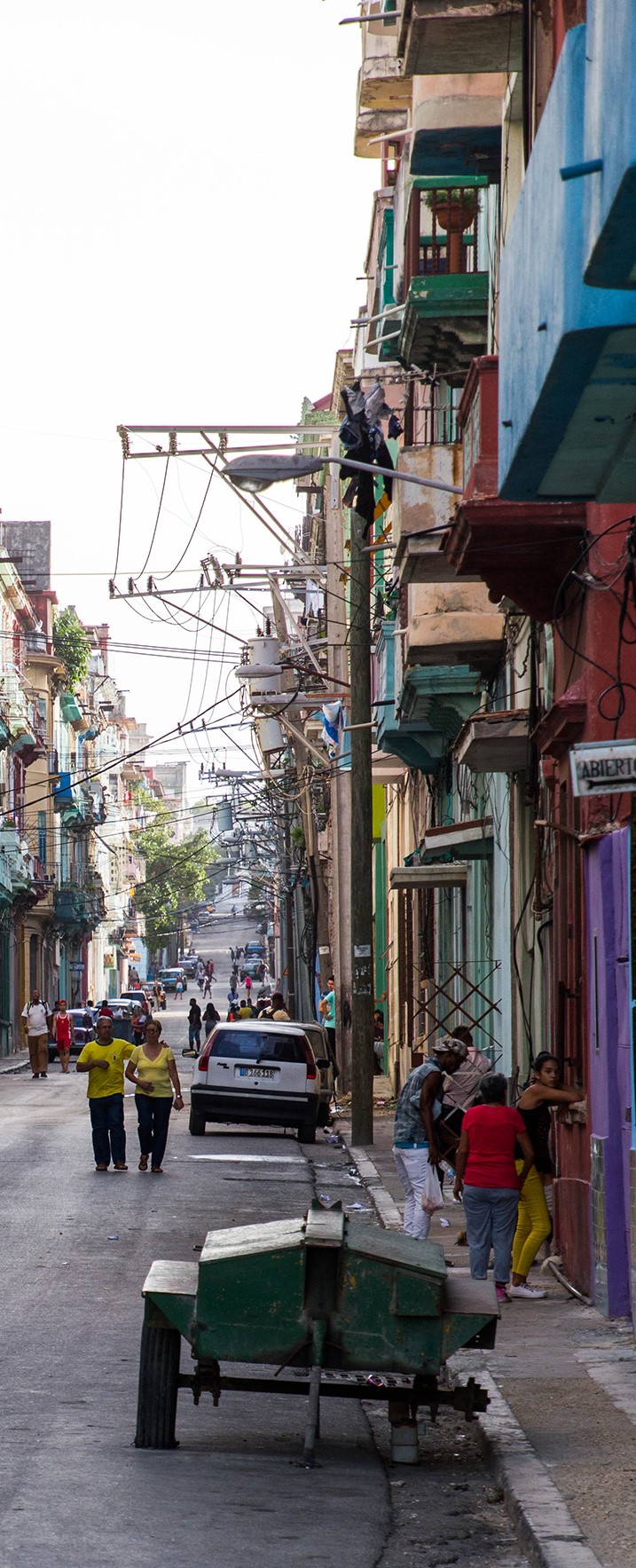 The bustling and colorful streets of Havana, Cuba.