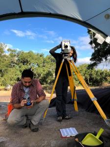 Earthwatch volunteers participate in excavation work