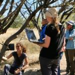 Earthwatch volunteers help collect camera trap data (C) Melissa & Blake