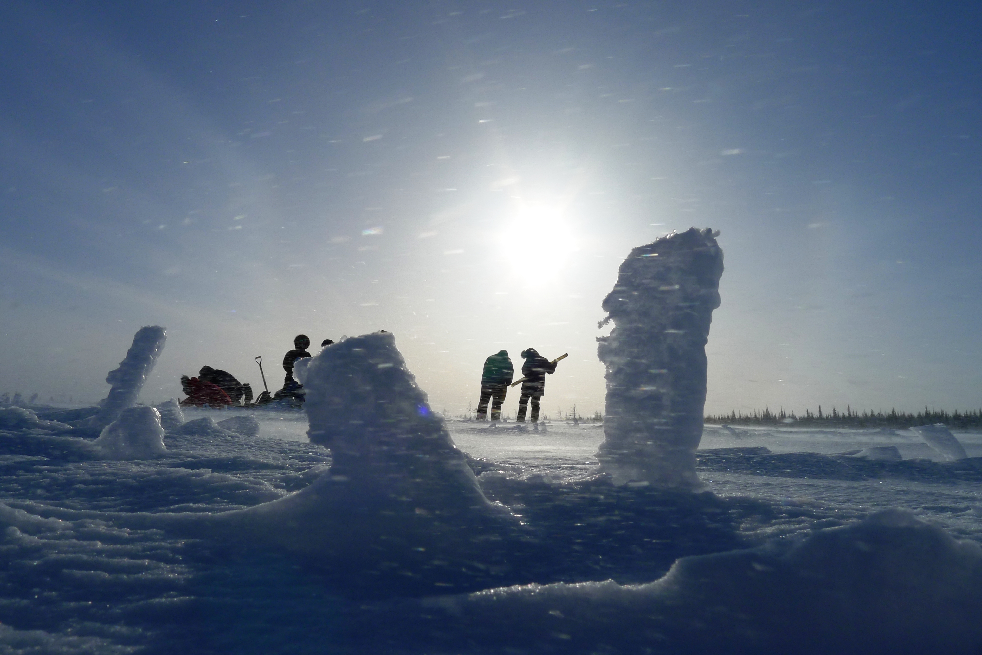 Volunteers studying the effects of global warming on the Earthwatch expedition Climate Change at the Arctic’s Edge.