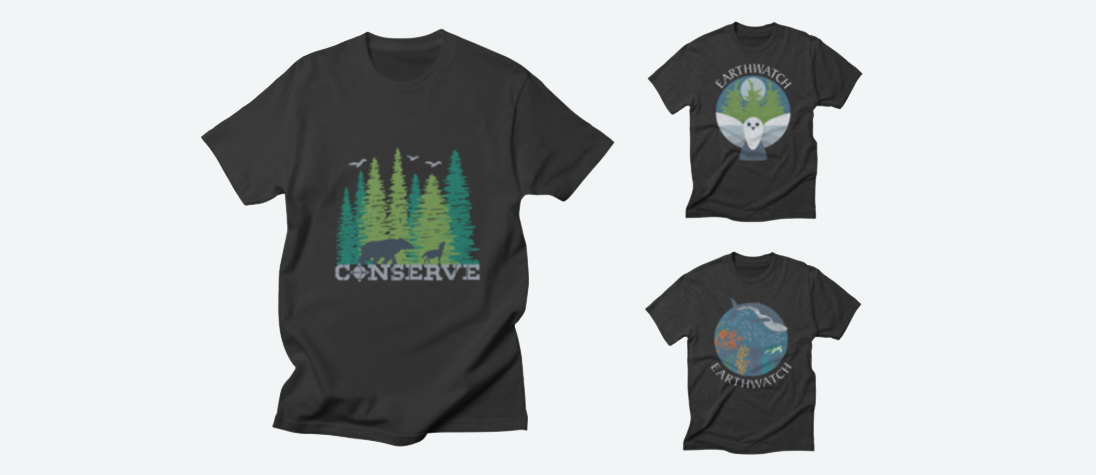 Give an environmentally friendly gift with style with an Earthwatch t-shirt. 