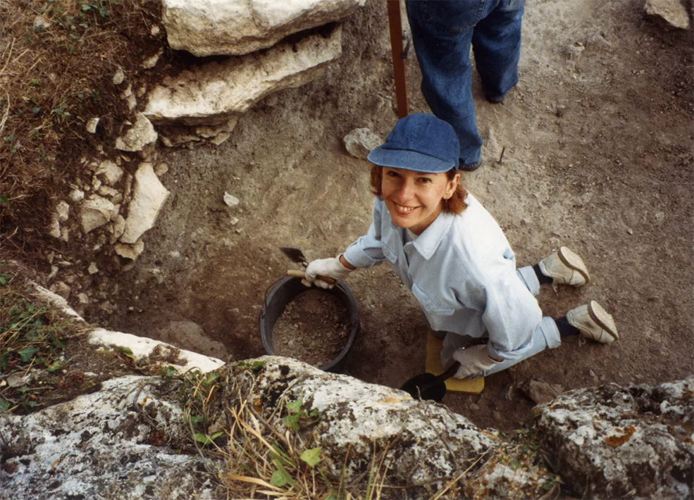 Karen during what would prove to be the serendipitous 1993 Earthwatch expedition Ancient Iberian Village.