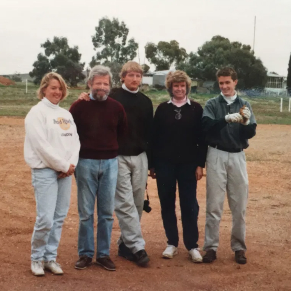 The Gilges family during an Earthwatch expedition to New South Wales, Australia in 1990.