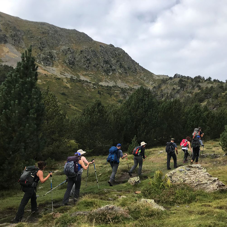 Alcoa Employees hiking through the mountains Earthwatch
