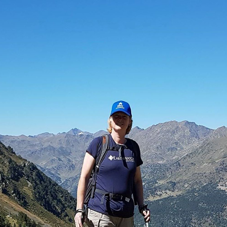 Donna Herum in the Pyrenees Mountains, Earthwatch