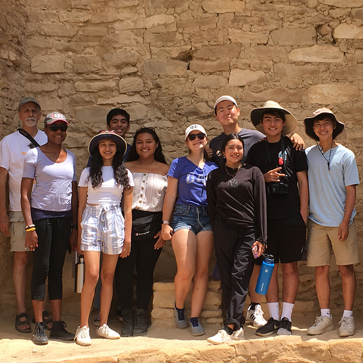 Heather and her Earthwatch team visit a historic site.
