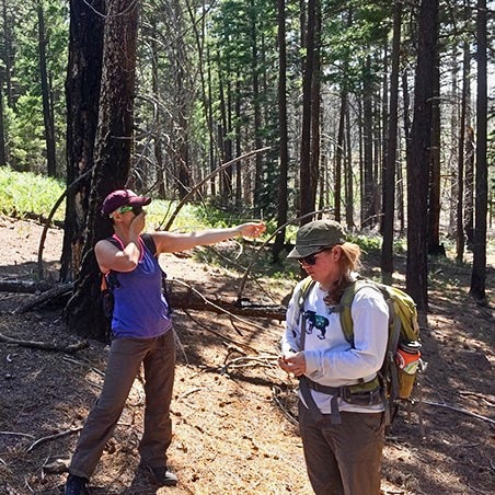 Two women conducting owl research in Utah.