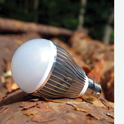 LED bulbs are about six times more efficient and generally last much longer, too