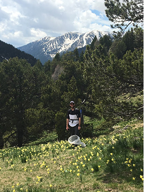 Earthwatch Digital Marketing Manager, Kyle Gaw, conducting field work in Andorra.