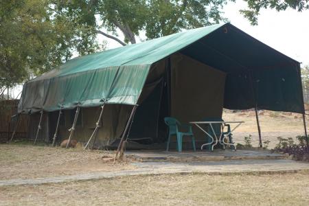 Volunteer tent accommodations