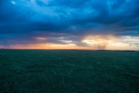 Sunset and rain showers over Maasai Mara (C) Anthony Ochieng