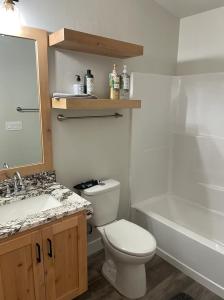 The house is equipped with two full baths, one with a walk-in shower and the other with a tub/shower combination. Bathrooms will be shared using a staggered bathing schedule. Photo credit: https://www.airbnb.com/rooms/46283136  
