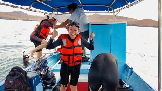 You’ll join a whale shark tour operation and measure the boats’ proximity to whale shark aggregations, how whale sharks respond to the boat and tourists, and the conditions of the water. 