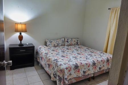 The casita has three bedrooms, each equipped with twin-sized beds. 