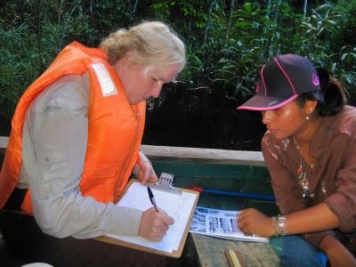 Fish populations are surveyed to determine the impact of climate change on this important resource for local people. credit Brett Rudy