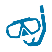 snorkel and mask icon