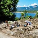 Earthwatch volunteers looking for artifacts while on archaeology expedition Unearthing Ancient History in Tuscany